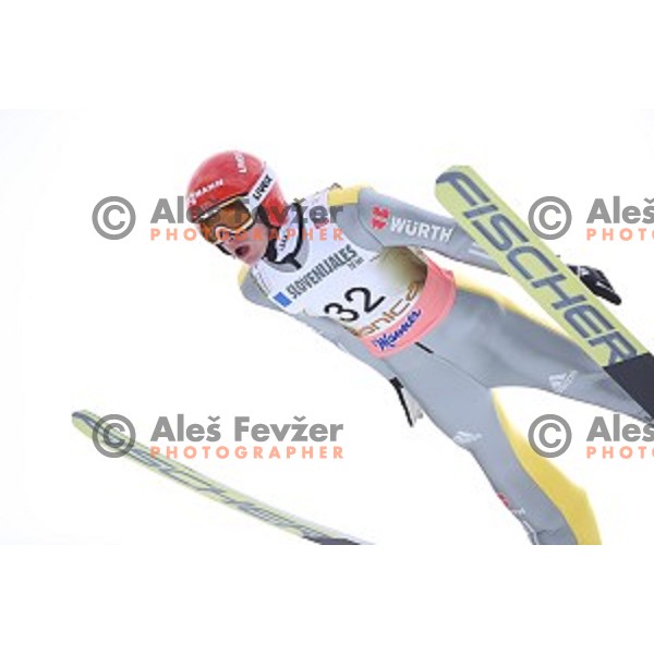 Richard Freitag (GER) at Ski flying event during the Final of Ski jumping World Cup 2017/2018 in Planica, Slovenia on March 23, 2018