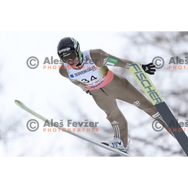 Peter Prevc (SLO) at Ski flying event during the Final of Ski jumping World Cup 2017/2018 in Planica, Slovenia on March 23, 2018