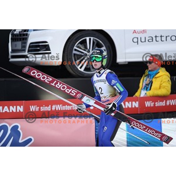 Ziga Jelar (SLO) at Ski flying event during the Final of Ski jumping World Cup 2017/2018 in Planica, Slovenia on March 23, 2018