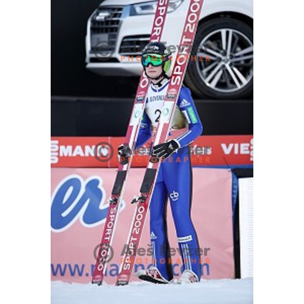 Ziga Jelar (SLO) at Ski flying event during the Final of Ski jumping World Cup 2017/2018 in Planica, Slovenia on March 23, 2018