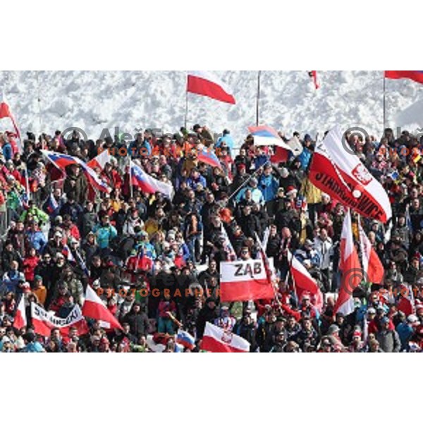 at Ski flying event during the Final of Ski jumping World Cup 2017/2018 in Planica, Slovenia on March 23, 2018