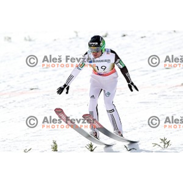 Jernej Damjan (SLO) at Ski flying during the Final of Ski jumping World Cup 2017/2018 in Planica, Slovenia on March 23, 2018