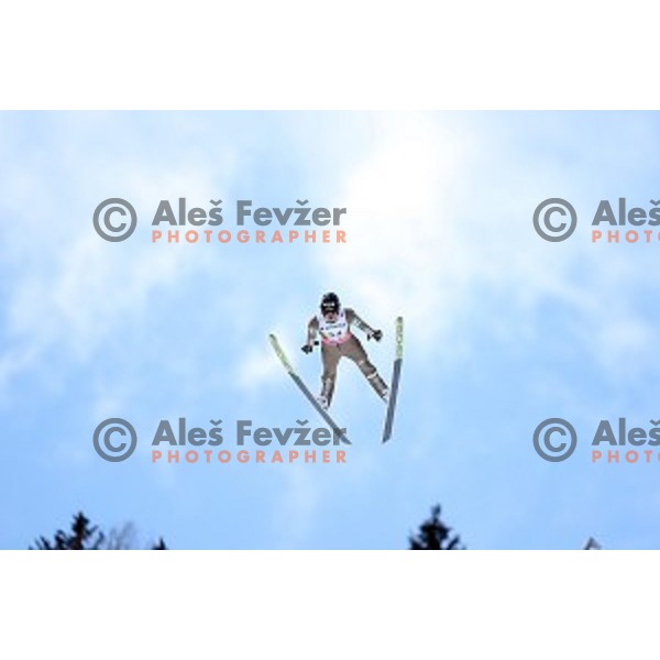 Peter Prevc at Ski flying event during the Final of Ski jumping World Cup 2017/2018 in Planica, Slovenia on March 23, 2018