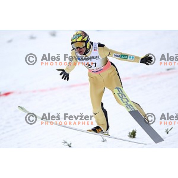 at Ski flying event during the Final of Ski jumping World Cup 2017/2018 in Planica, Slovenia on March 23, 2018