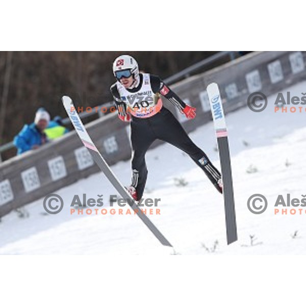 Andreas Stjernen (NOR) at Ski flying event during the Final of Ski jumping World Cup 2017/2018 in Planica, Slovenia on March 23, 2018
