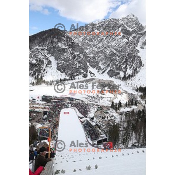 at Ski flying event during the Final of Ski jumping World Cup 2017/2018 in Planica, Slovenia on March 23, 2018