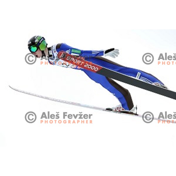 Ziga Jelar (SLO) at Ski flying event during the Final of Ski jumping World Cup 2017/2018 in Planica, Slovenia on March 23, 2018