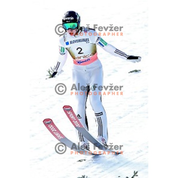 Ziga Jelar (SLO) at Ski flying event during the Final of Ski jumping World Cup 2017/2018 in Planica, Slovenia on March 23, 2018