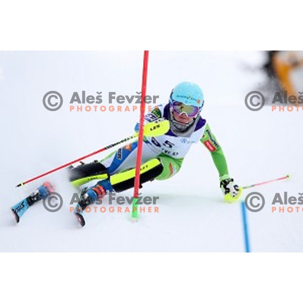 Mata Hrovat, winner of Ladies Slalom at Slovenian National Championships at Krvavc Ski Resort, Cerklje on March 24, 2018