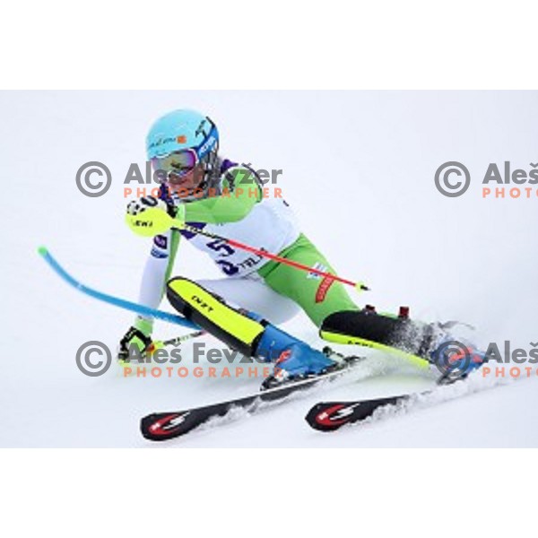 Mata Hrovat, winner of Ladies Slalom at Slovenian National Championships at Krvavc Ski Resort, Cerklje on March 24, 2018