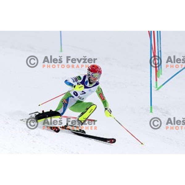 Ana Bucik, second placed at Ladies Slalom at Slovenian National Championships at Krvavc Ski Resort, Cerklje on March 24, 2018