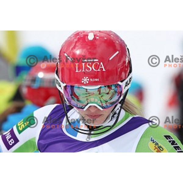 Ana Bucik, second placed at Ladies Slalom at Slovenian National Championships at Krvavc Ski Resort, Cerklje on March 24, 2018