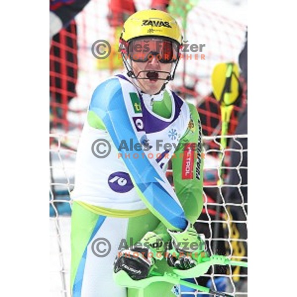 Stefan Hadalin, winner of Men\'s Slalom at Slovenian National Championships at Krvavc Ski Resort, Cerklje on March 24, 2018