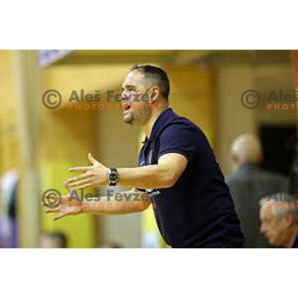 Branko Tamse, head coach of Celje PL in action during 1.NLB league handball match between Riko Ribnica and Celje Pivovarna Lasko in Ribnica Sports Centre, Slovenia on March 24, 2018