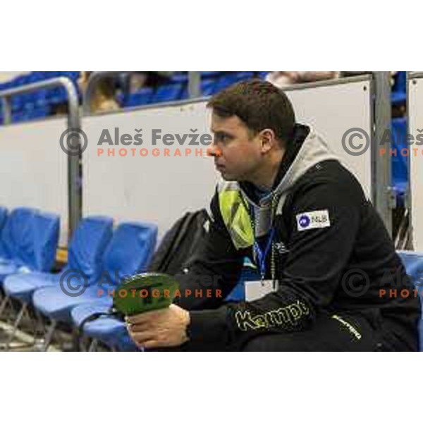 Slovenia’s head coach Uros Bregar in action during women’s EHF EURO qualifications match between Slovenia and Iceland, in Golovec Hall, Celje, on March 25, 2018