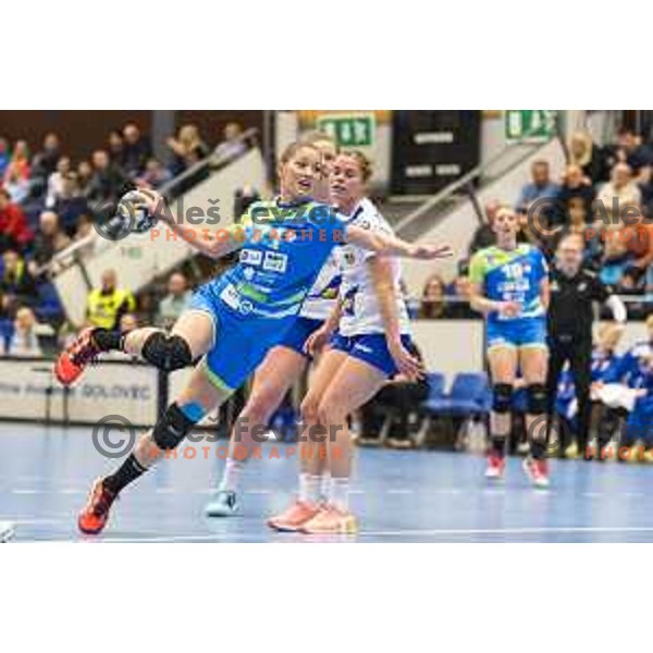 Slovenia’s Ines Amon (71) in action during women’s EHF EURO qualifications match between Slovenia and Iceland, in Golovec Hall, Celje, on March 25, 2018