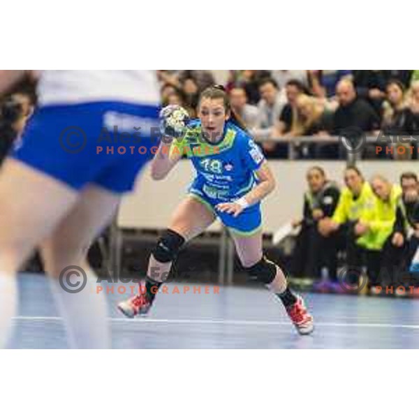 Slovenia’s Nina Zulic (18) in action during women’s EHF EURO qualifications match between Slovenia and Iceland, in Golovec Hall, Celje, on March 25, 2018