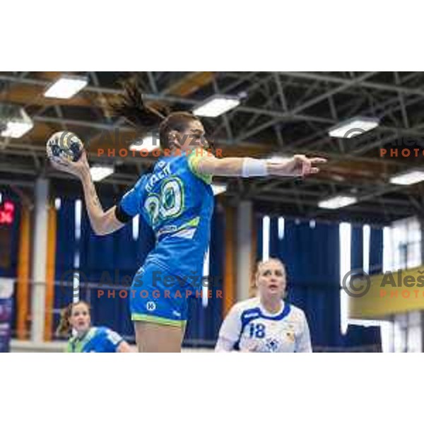 Slovenia’s Alja Koren (20) in action during women’s EHF EURO qualifications match between Slovenia and Iceland, in Golovec Hall, Celje, on March 25, 2018
