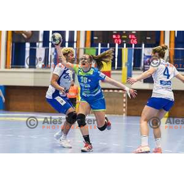 Slovenia’s Nina Zulic (18) in action during women’s EHF EURO qualifications match between Slovenia and Iceland, in Golovec Hall, Celje, on March 25, 2018