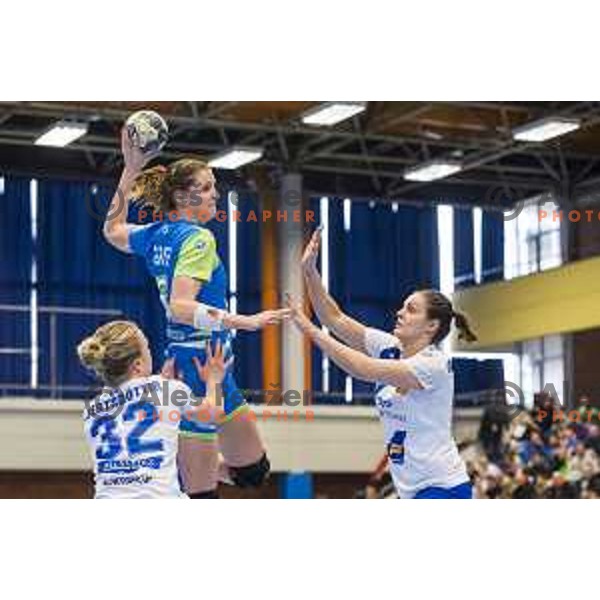 Slovenia’s Ana Gros (6) in action during women’s EHF EURO qualifications match between Slovenia and Iceland, in Golovec Hall, Celje, on March 25, 2018 