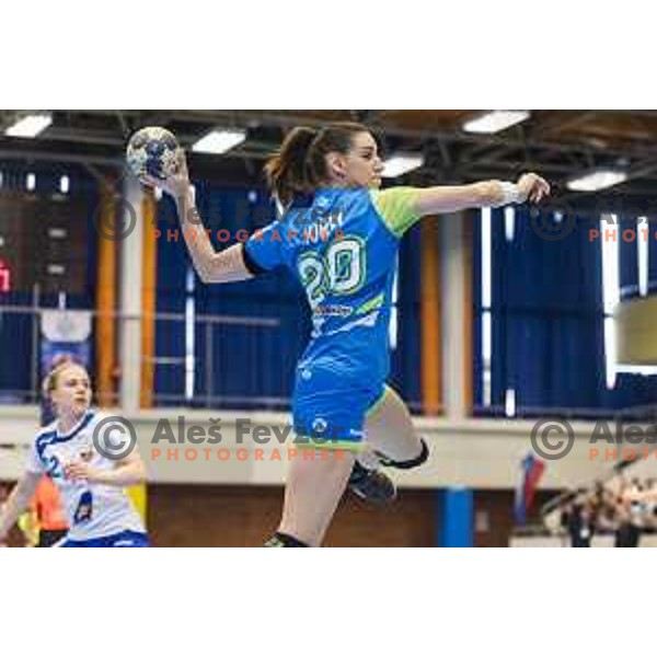Slovenia’s Alja Koren (20) in action during women’s EHF EURO qualifications match between Slovenia and Iceland, in Golovec Hall, Celje, on March 25, 2018