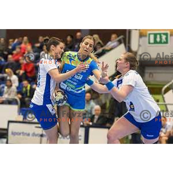 in action during women’s EHF EURO qualifications match between Slovenia and Iceland, in Golovec Hall, Celje, on March 25, 2018
