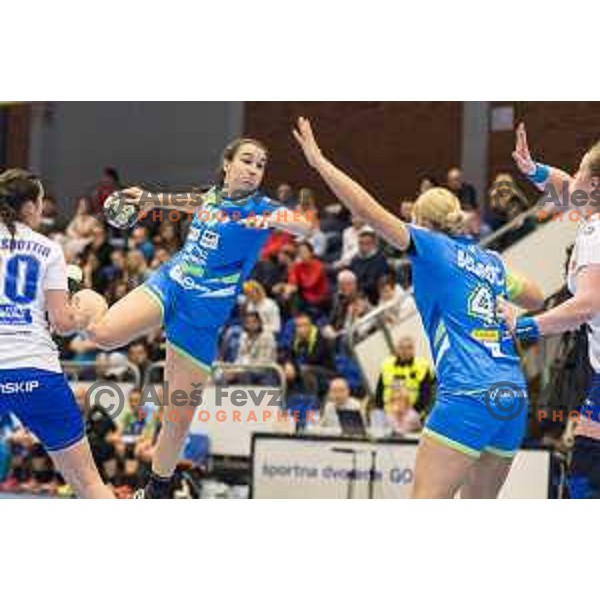 Slovenia’s Tjasa Stanko (10) in action during women’s EHF EURO qualifications match between Slovenia and Iceland, in Golovec Hall, Celje, on March 25, 2018