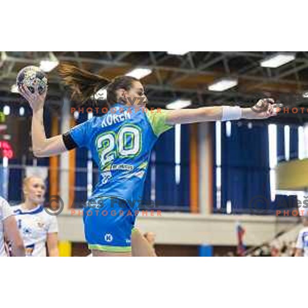 Slovenia’s Alja Koren (20) in action during women’s EHF EURO qualifications match between Slovenia and Iceland, in Golovec Hall, Celje, on March 25, 2018