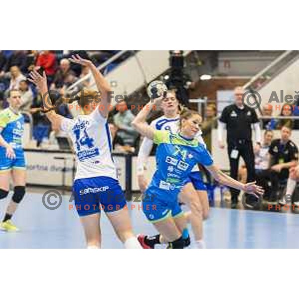 Slovenia’s Ines Amon (71) in action during women’s EHF EURO qualifications match between Slovenia and Iceland, in Golovec Hall, Celje, on March 25, 2018