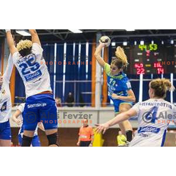 Slovenia’s Ana Abina (11) in action during women’s EHF EURO qualifications match between Slovenia and Iceland, in Golovec Hall, Celje, on March 25, 2018