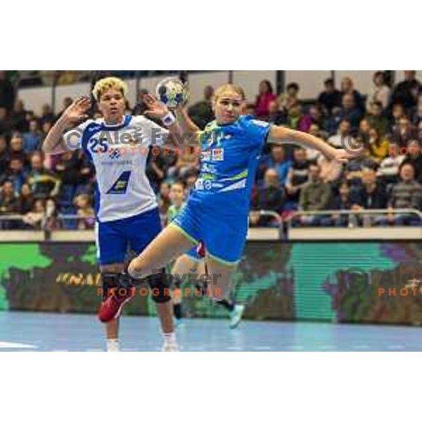 Slovenia’s Aneja Beganovic (41) in action during women’s EHF EURO qualifications match between Slovenia and Iceland, in Golovec Hall, Celje, on March 25, 2018