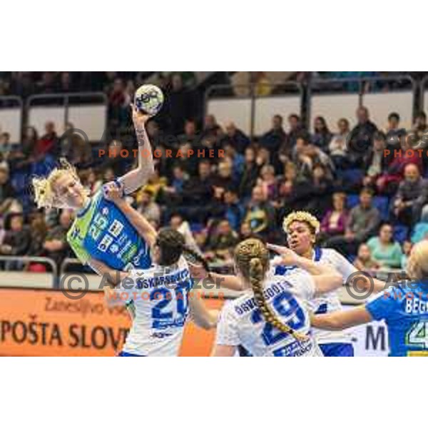Slovenia’s Lara Hrncic (25) in action during women’s EHF EURO qualifications match between Slovenia and Iceland, in Golovec Hall, Celje, on March 25, 2018