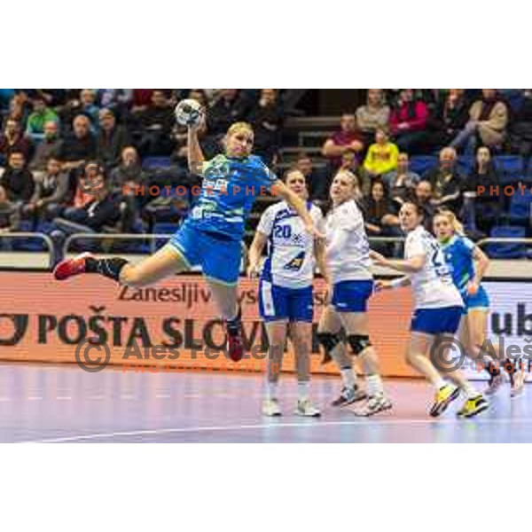 Slovenia’s Aneja Beganovic (41) in action during women’s EHF EURO qualifications match between Slovenia and Iceland, in Golovec Hall, Celje, on March 25, 2018