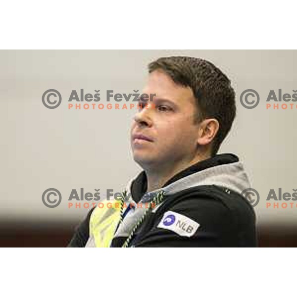 Slovenia’s head coach Uros Bregar in action during women’s EHF EURO qualifications match between Slovenia and Iceland, in Golovec Hall, Celje, on March 25, 2018