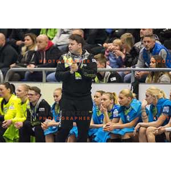 Slovenia’s head coach Uros Bregar in action during women’s EHF EURO qualifications match between Slovenia and Iceland, in Golovec Hall, Celje, on March 25, 2018