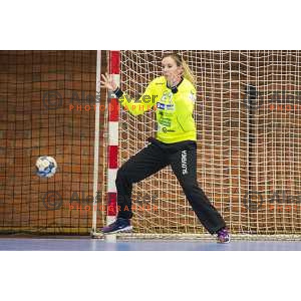 Slovenia’s Amra Pandzic (21) in action during women’s EHF EURO qualifications match between Slovenia and Iceland, in Golovec Hall, Celje, on March 25, 2018 
