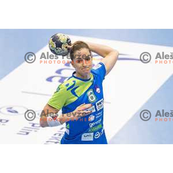 Slovenia’s Ana Gros (6) in action during women’s EHF EURO qualifications match between Slovenia and Iceland, in Golovec Hall, Celje, on March 25, 2018 