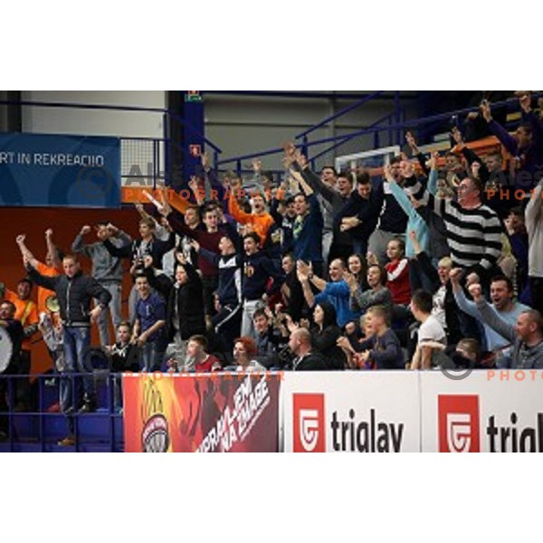 action during Nova KBM league basketball match between Helios Suns and Petrol Olimpija in Domzale Sports Hall, Slovenia on March 26, 2018