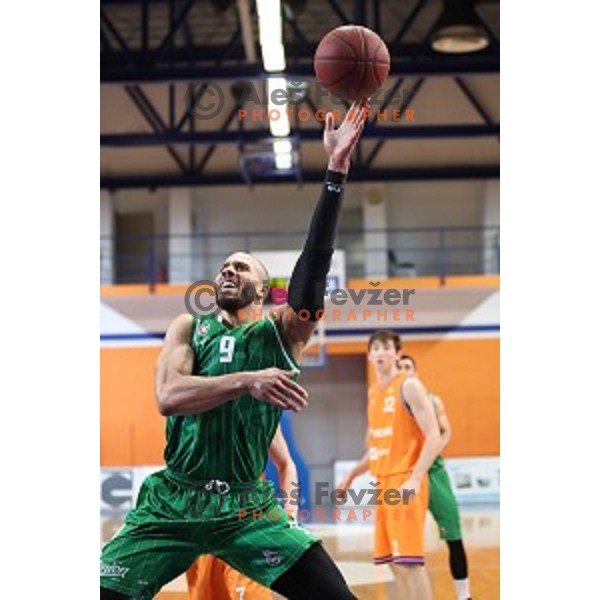 action during Nova KBM league basketball match between Helios Suns and Petrol Olimpija in Domzale Sports Hall, Slovenia on March 26, 2018