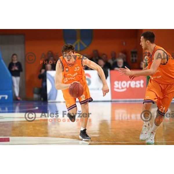 action during Nova KBM league basketball match between Helios Suns and Petrol Olimpija in Domzale Sports Hall, Slovenia on March 26, 2018