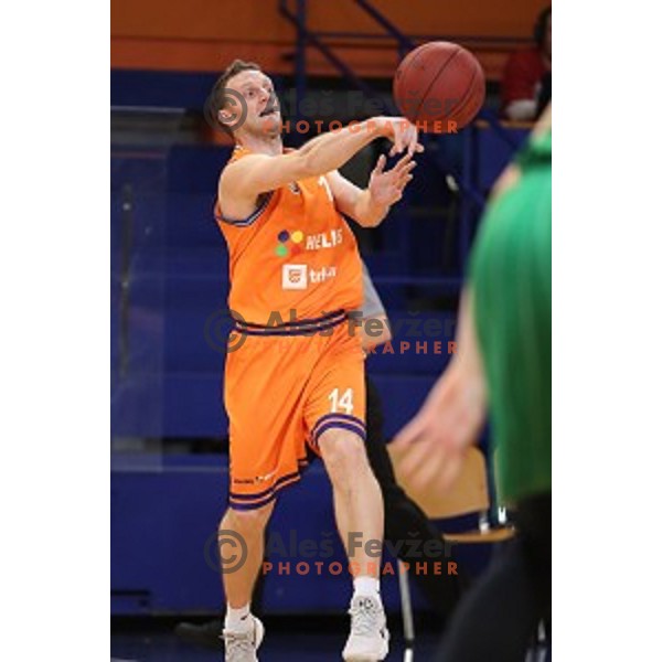 action during Nova KBM league basketball match between Helios Suns and Petrol Olimpija in Domzale Sports Hall, Slovenia on March 26, 2018
