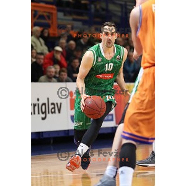 action during Nova KBM league basketball match between Helios Suns and Petrol Olimpija in Domzale Sports Hall, Slovenia on March 26, 2018