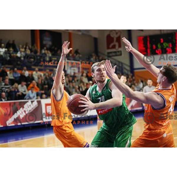 action during Nova KBM league basketball match between Helios Suns and Petrol Olimpija in Domzale Sports Hall, Slovenia on March 26, 2018