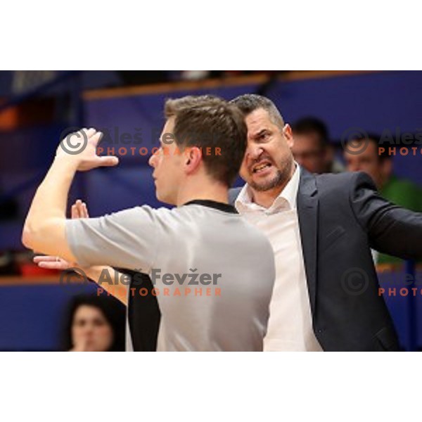 action during Nova KBM league basketball match between Helios Suns and Petrol Olimpija in Domzale Sports Hall, Slovenia on March 26, 2018