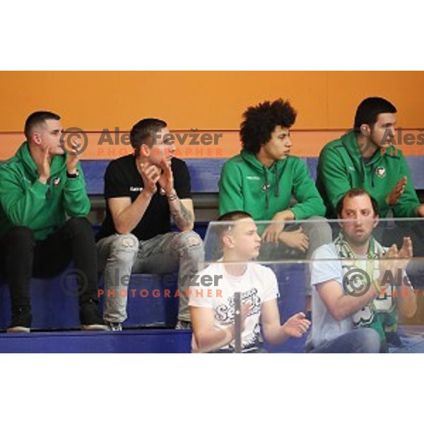 action during Nova KBM league basketball match between Helios Suns and Petrol Olimpija in Domzale Sports Hall, Slovenia on March 26, 2018