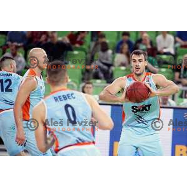 Marjan Cakarun of Sixt in action during Nova KBM league basketball match between Petrol Olimpija and Sixt Primorska in Stozice, Ljubljana, Slovenia on March 31, 2018