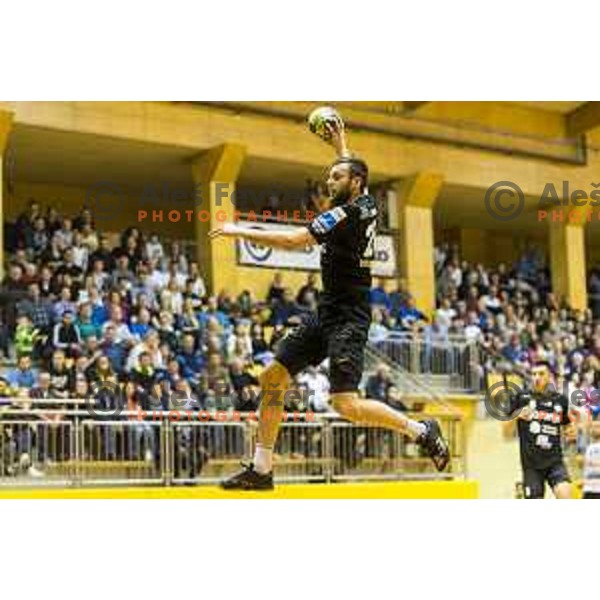 Gorenje’s Matic Verdinek (25) In action during 1. NLB league handball match between Riko Ribnica and Gorenje Velenje, in Ribnica Sports Centre, Ribnica, on 30 March 2018
