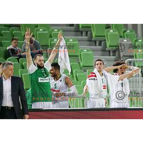 Bojan Radulovic of Petrol Olimpija in action during Nova KBM league basketball match between Petrol Olimpija and Sixt Primorska in Stozice, Ljubljana, Slovenia on March 31, 2018