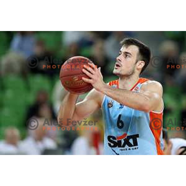 Marjan Cakarun of Sixt in action during Nova KBM league basketball match between Petrol Olimpija and Sixt Primorska in Stozice, Ljubljana, Slovenia on March 31, 2018