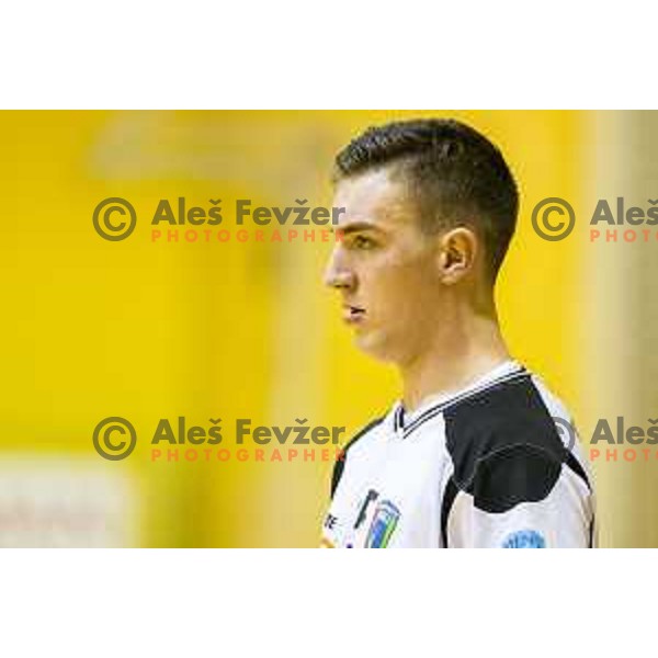 Ribnica’s Nik Henigman (15) in action during 1. NLB league handball match between Riko Ribnica and Gorenje Velenje, in Ribnica Sports Centre, Ribnica, on 30 March 2018